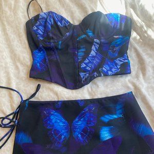 White Fox Matching Skirt Set